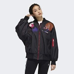 Adidas. Lunar New Year. Patch Bomber Jacket. Black / Scarlet.